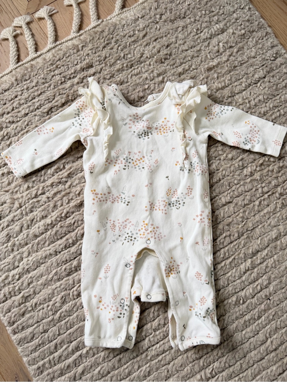 Pehr Flutter Romper - Flower Patch 0-3M